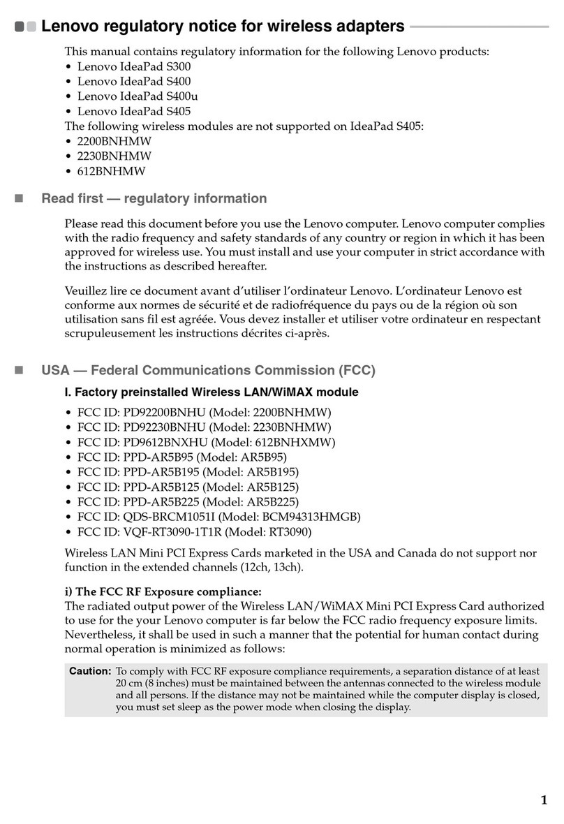 Lenovo IdeaPad S300 Operation and maintenance manual