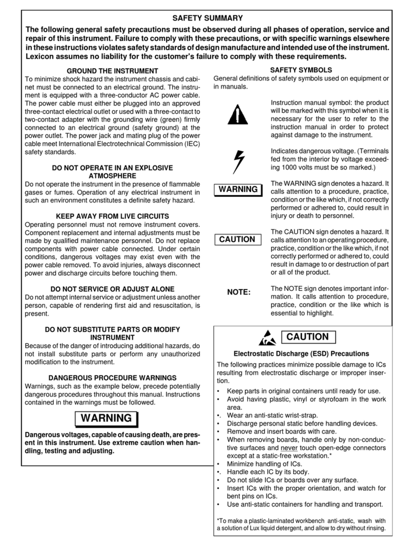 Lexicon Studio Core-32 LDI-12T installation instructions
