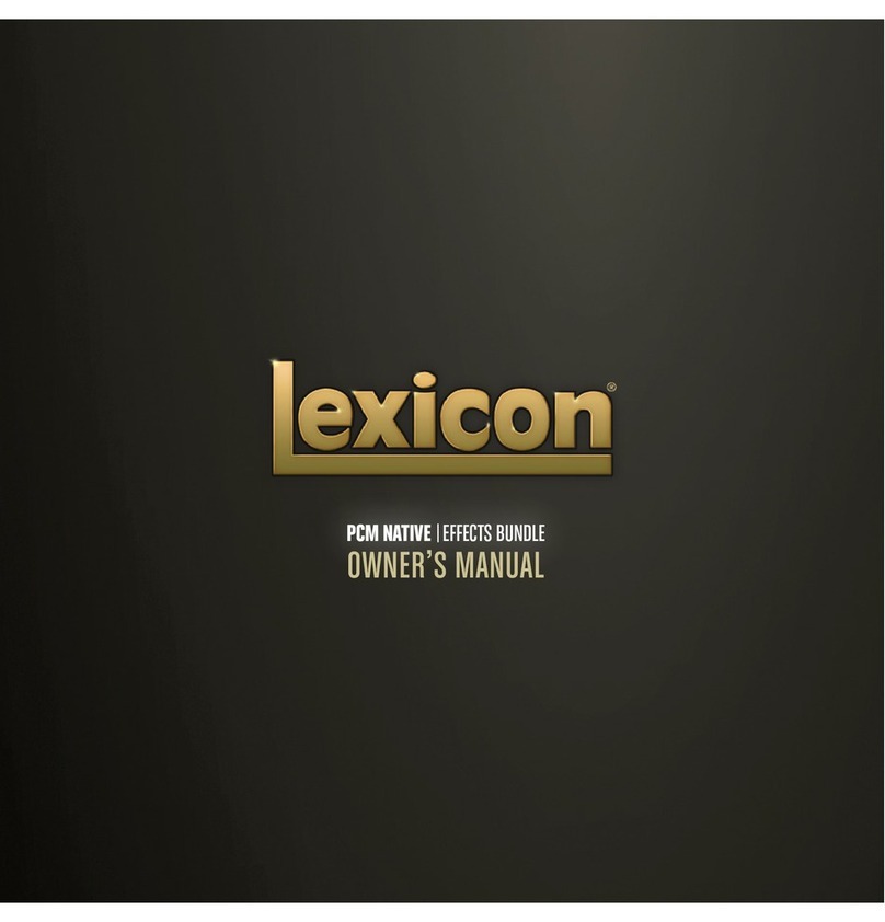Lexicon PCM NATIVE EFFECTS BUNDLE User manual
