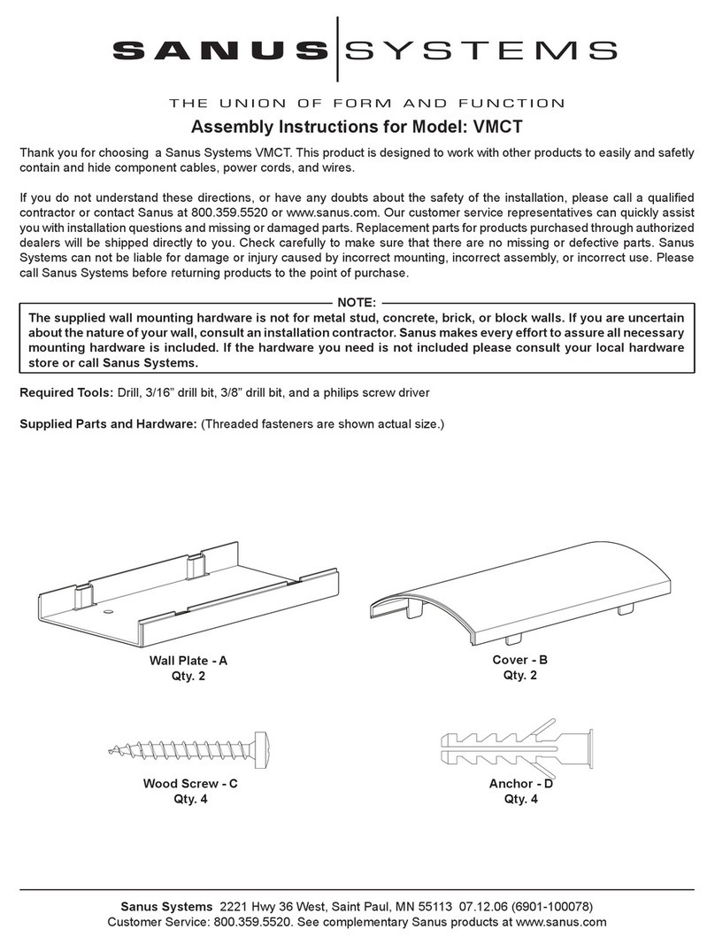 Sanus Systems VMCT Assembly instructions