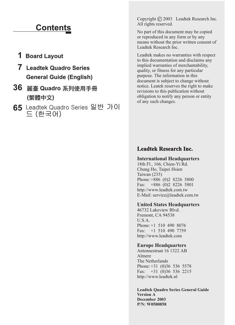 Leadtek Quadro Series User manual