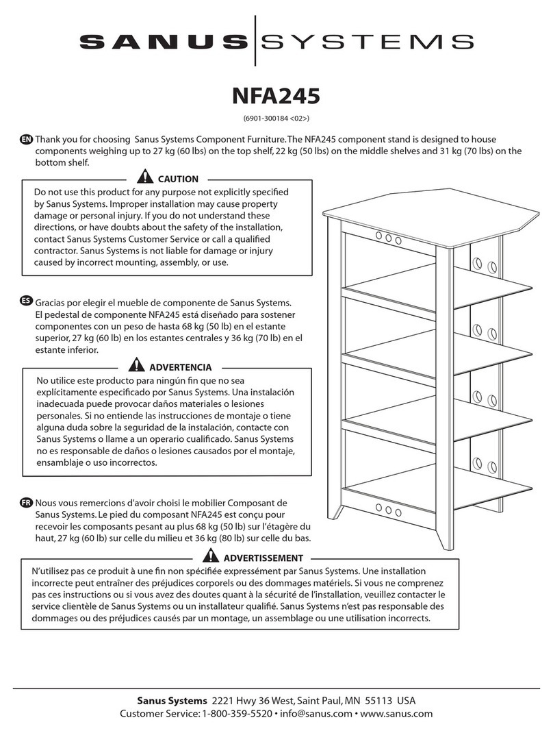 Sanus Systems NFA245 manual Sanus Systems NFA245 manual 