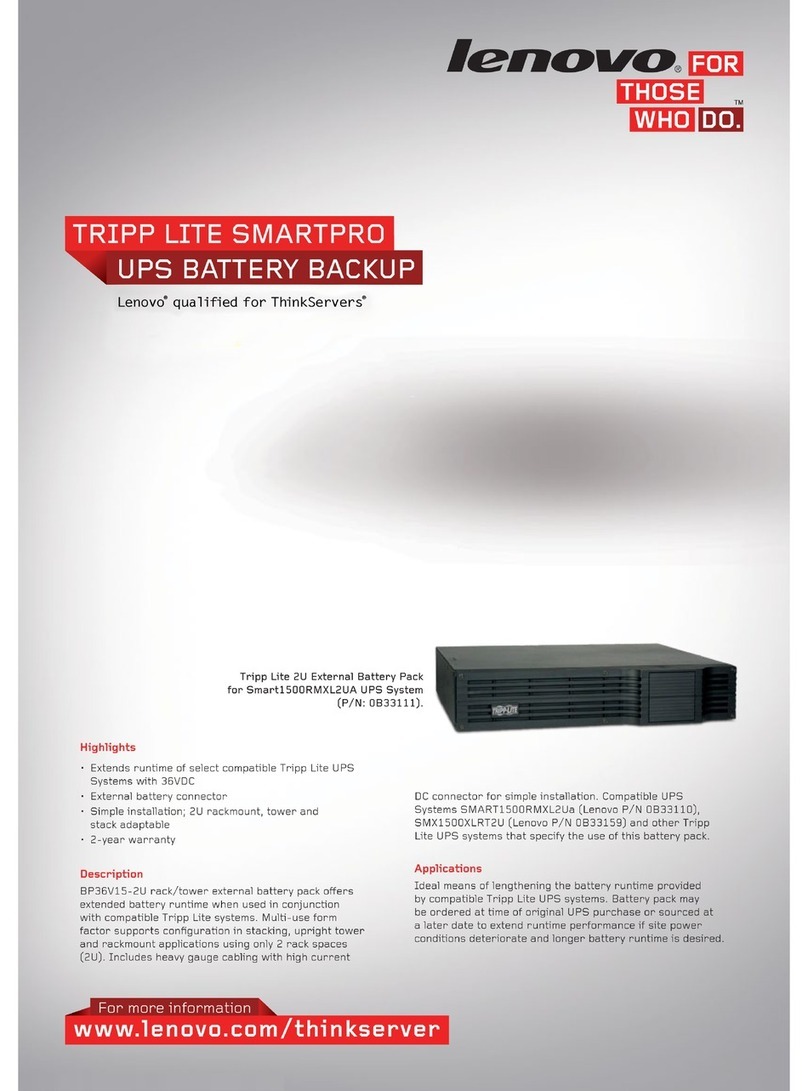 Tripp Lite Tripp Lite 2U User manual Tripp Lite Tripp Lite 2U User manual
