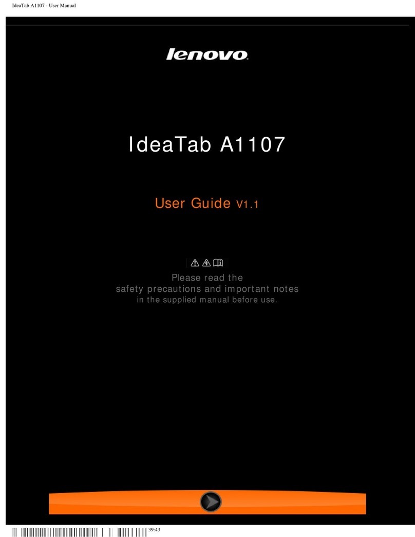 Lenovo IdeaTab A1107 User manual Lenovo IdeaTab A1107 User manual