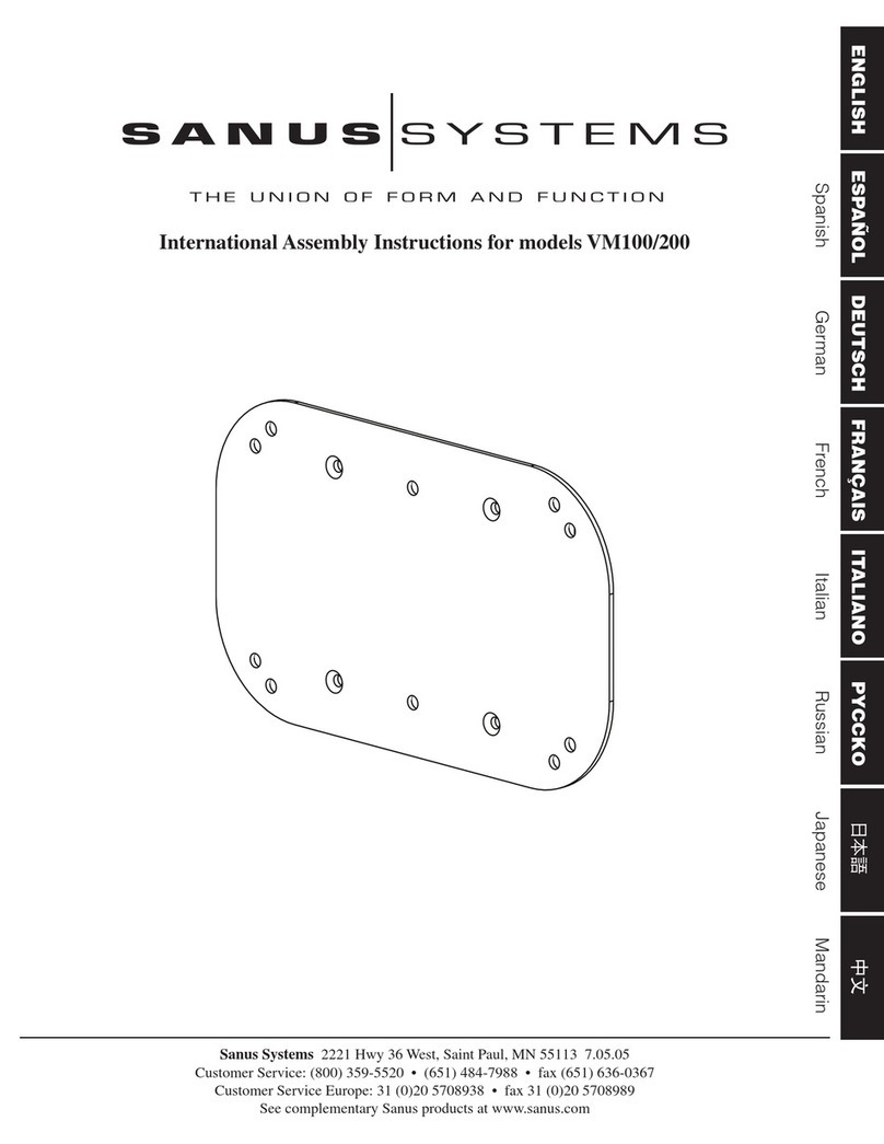 Sanus Systems VisionMount VM100 Assembly instructions
