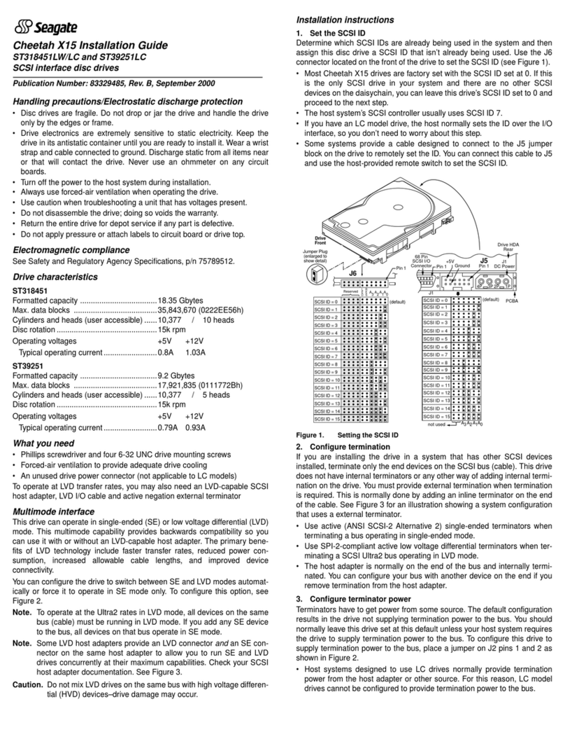 Seagate Cheetah X15 User manual