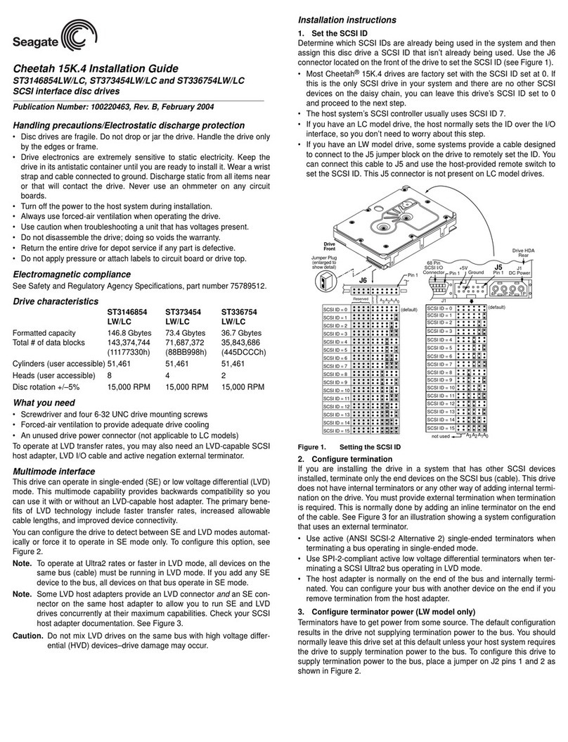 Seagate 15K.4 - Cheetah - Hard Drive User manual