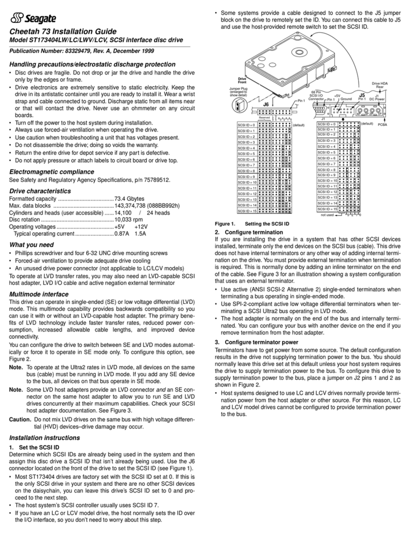Seagate ST173404LW User manual
