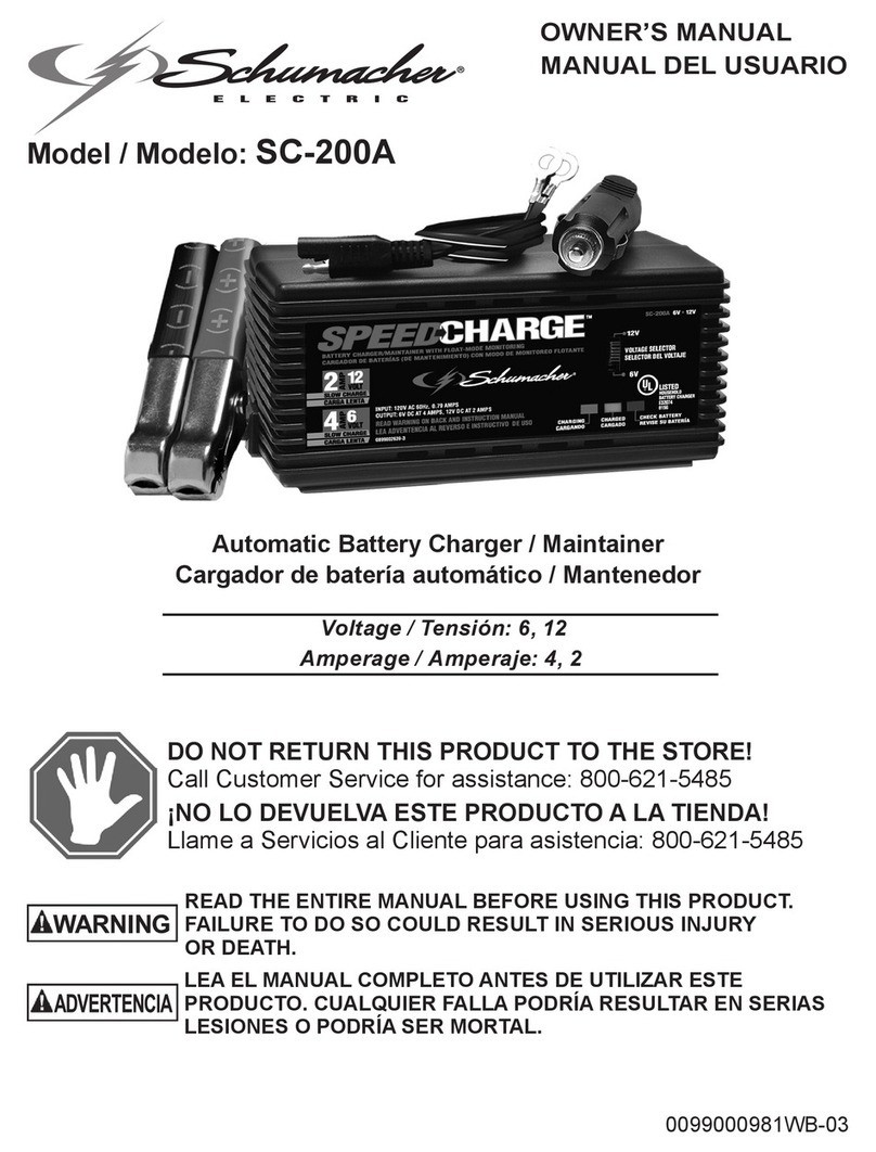 Schumacher Speed Charge SC-200A owner's manual
