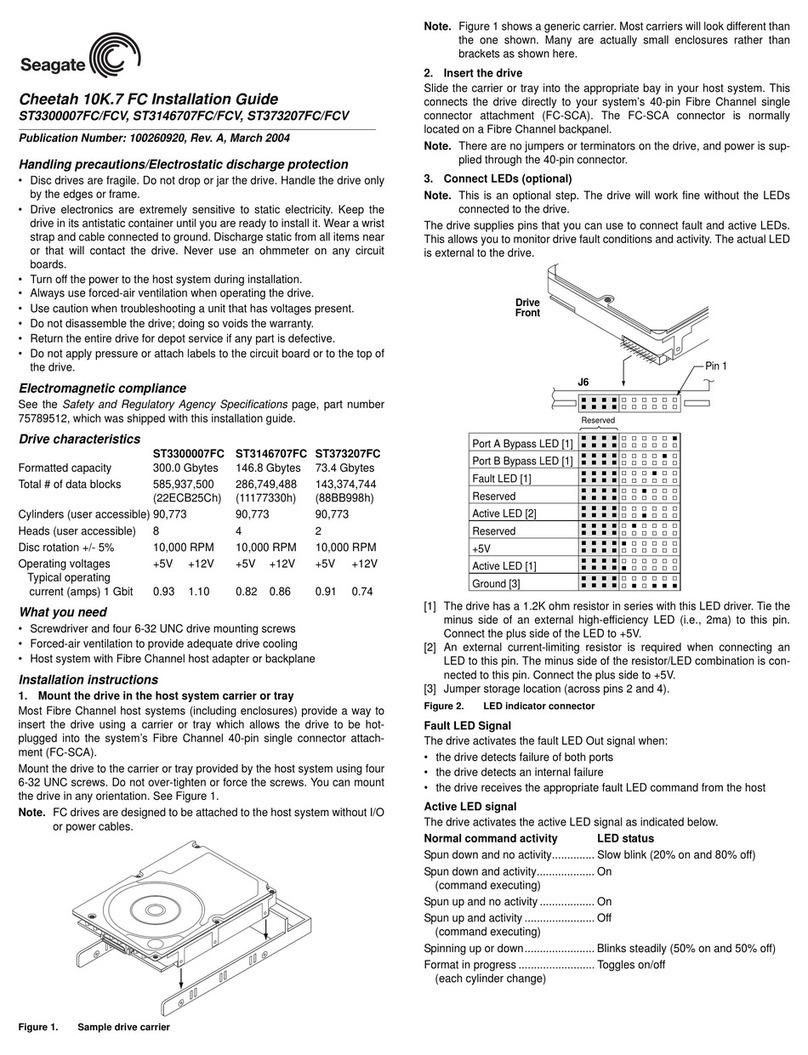 Seagate Cheetah 10K.7 FC User manual