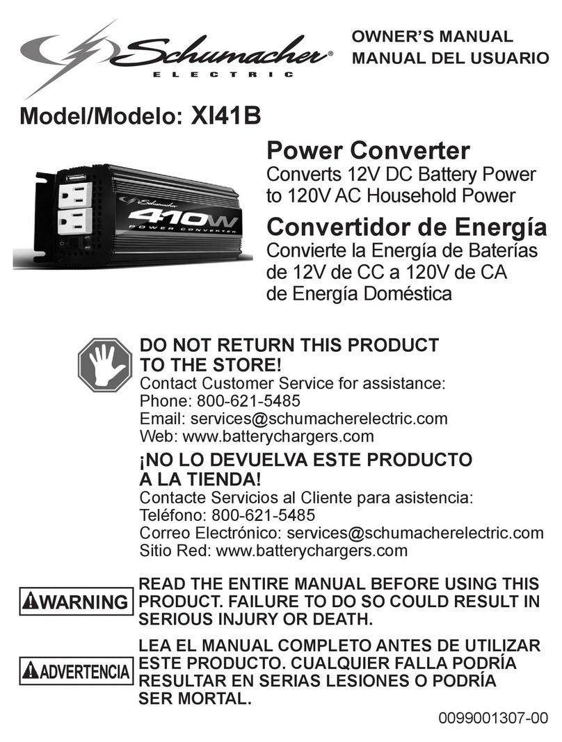Schumacher X141B owner's manual