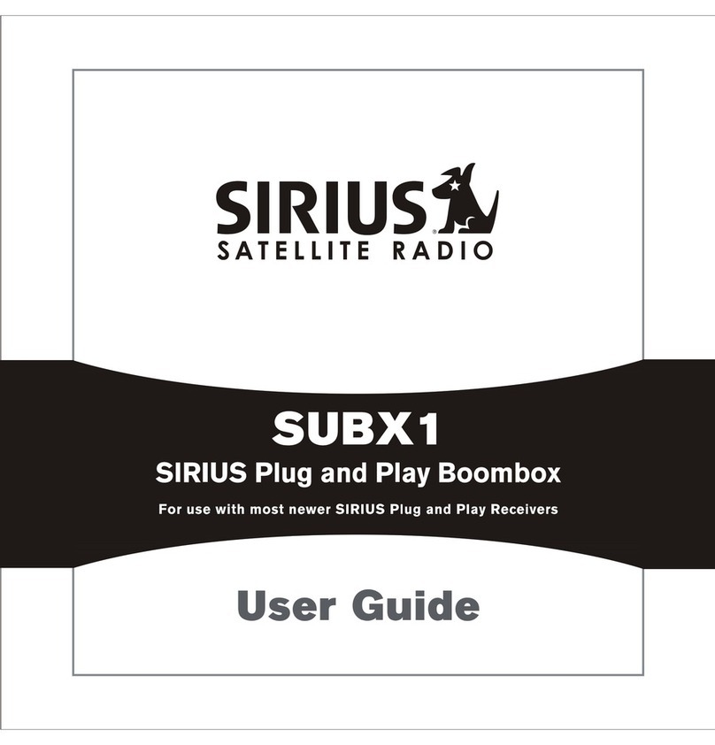 Sirius Satellite Radio SUBX1 user guide