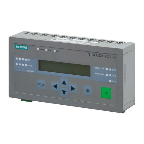 Siemens SICLOCK TC 400 User manual