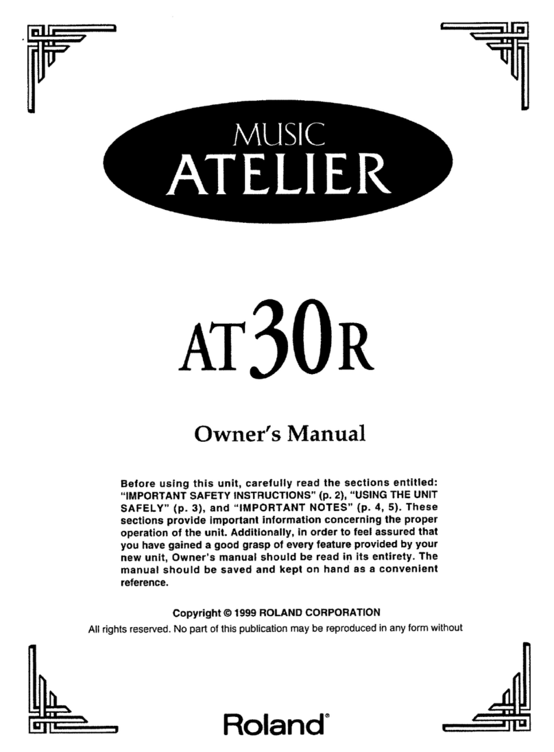 Roland Music Atelier AT-30R owner's manual