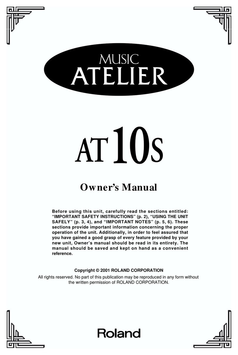 Roland Music Atelier AT-10S User manual