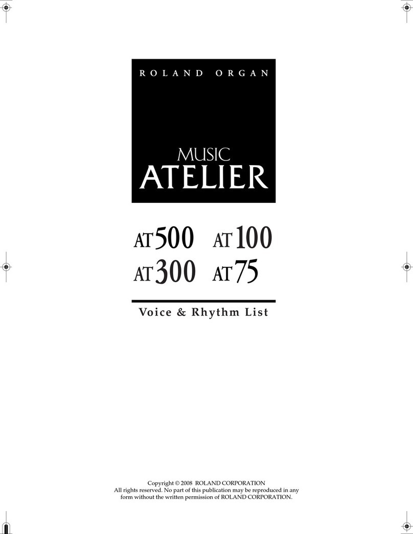Roland Music ATELIER AT100 User manual