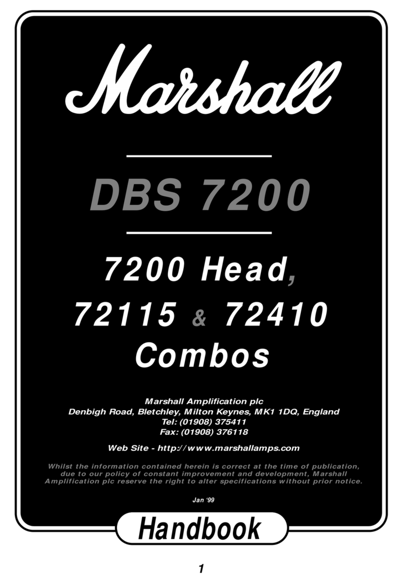 Marshall Amplification DBS 7200 7200 User manual