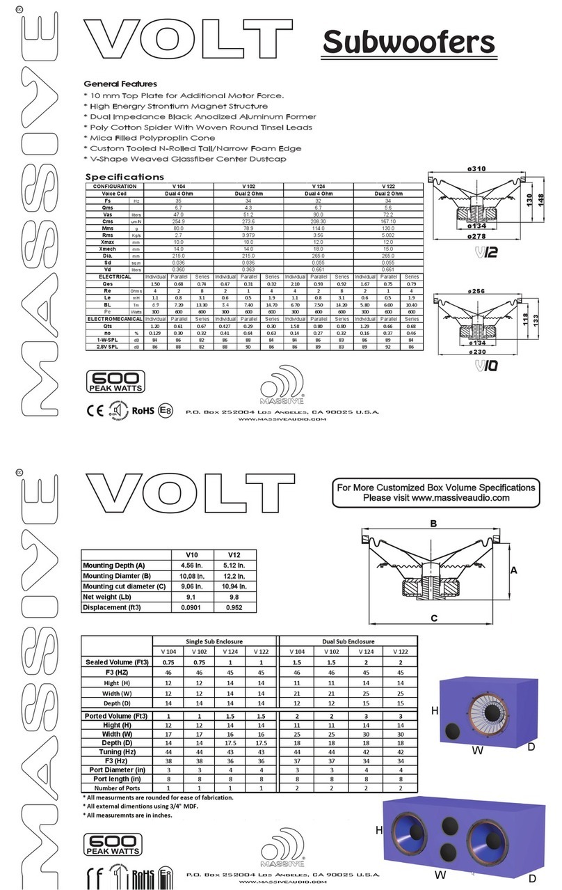 Massive Audio V104 specification