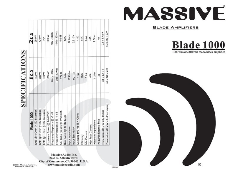 Massive Audio Blade 1000 User manual Massive Audio Blade 1000 User manual