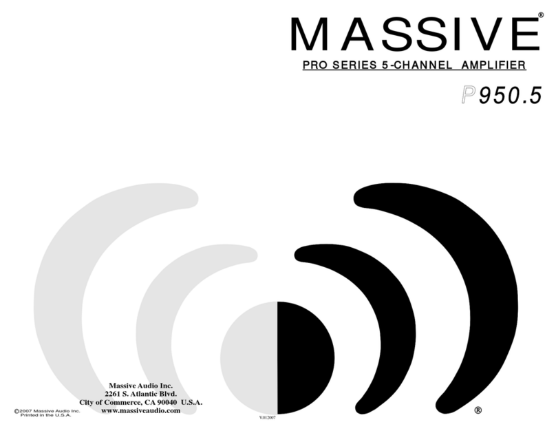 Massive Audio P950.5 User manual Massive Audio P950.5 User manual