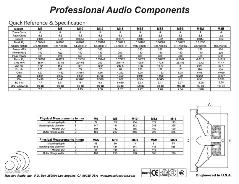 Massive Audio M6 specification