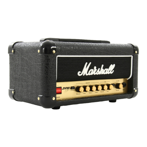 Marshall Amplification JVM-1H User manual Marshall Amplification JVM-1H User manual
