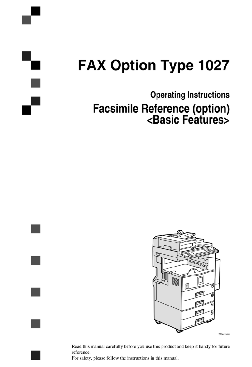 Savin Fax Option Type 1027 User manual