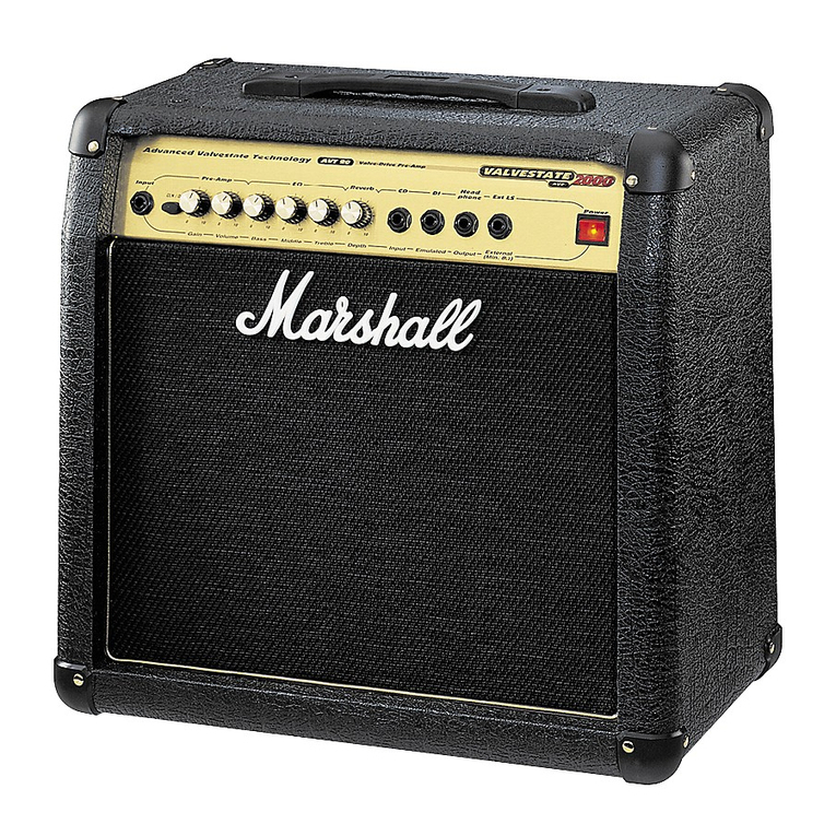 Marshall Amplification Valvestate 2000 AVT AVT20 User manual