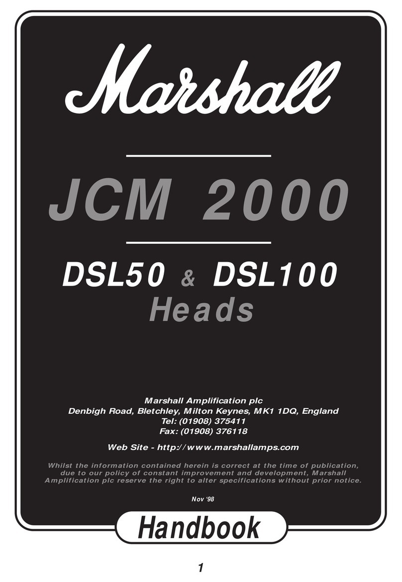 Marshall Amplification JCM 2000 DSL50 User manual
