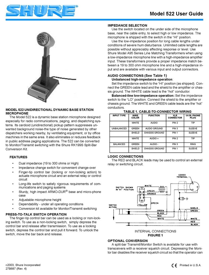 Shure 522 user guide