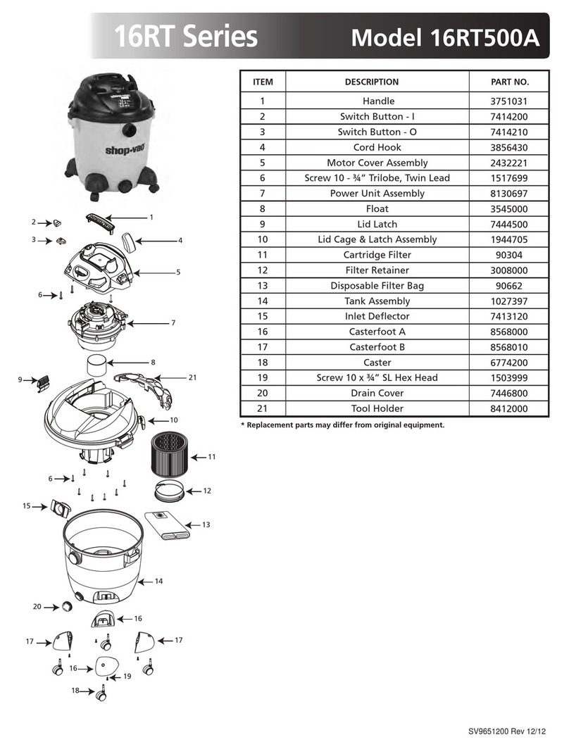 Shop-Vac 16RT500A specification