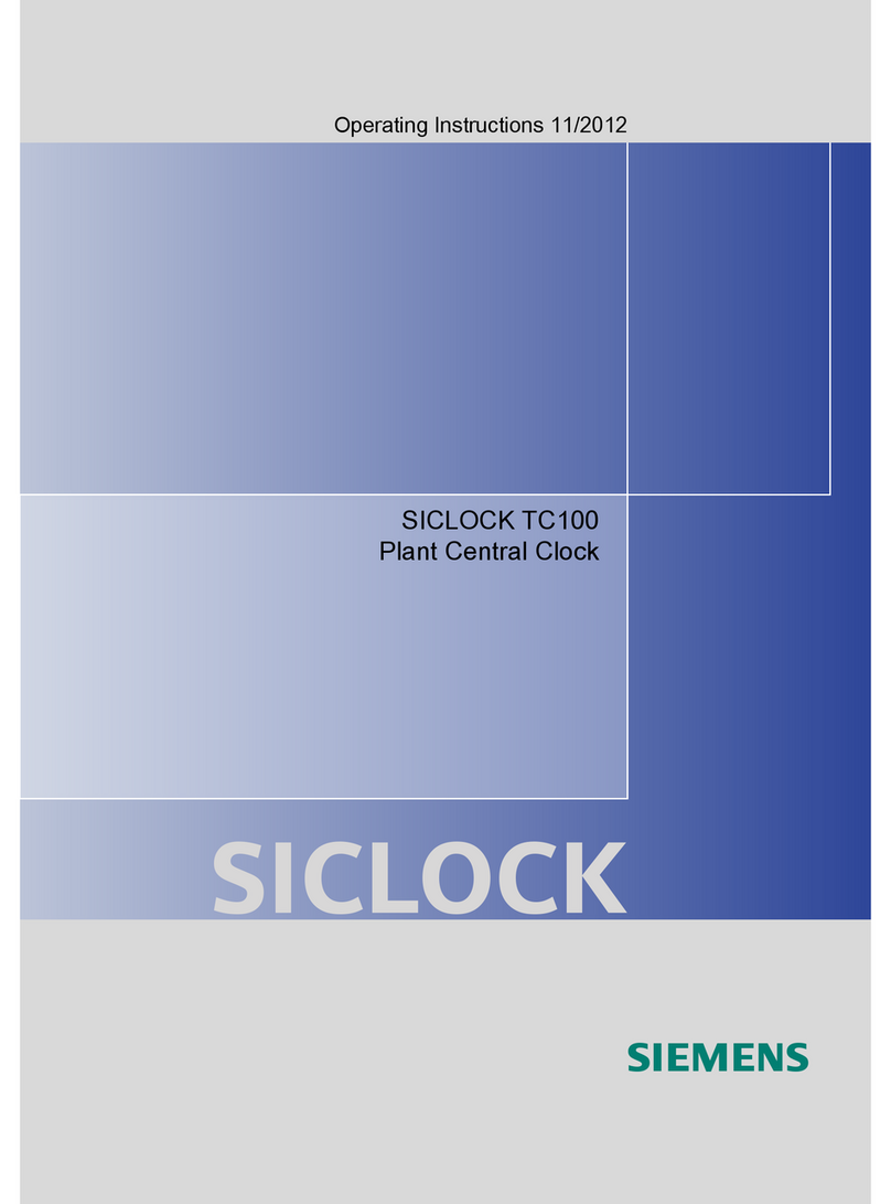 Siemens SICLOCK TC100 User manual