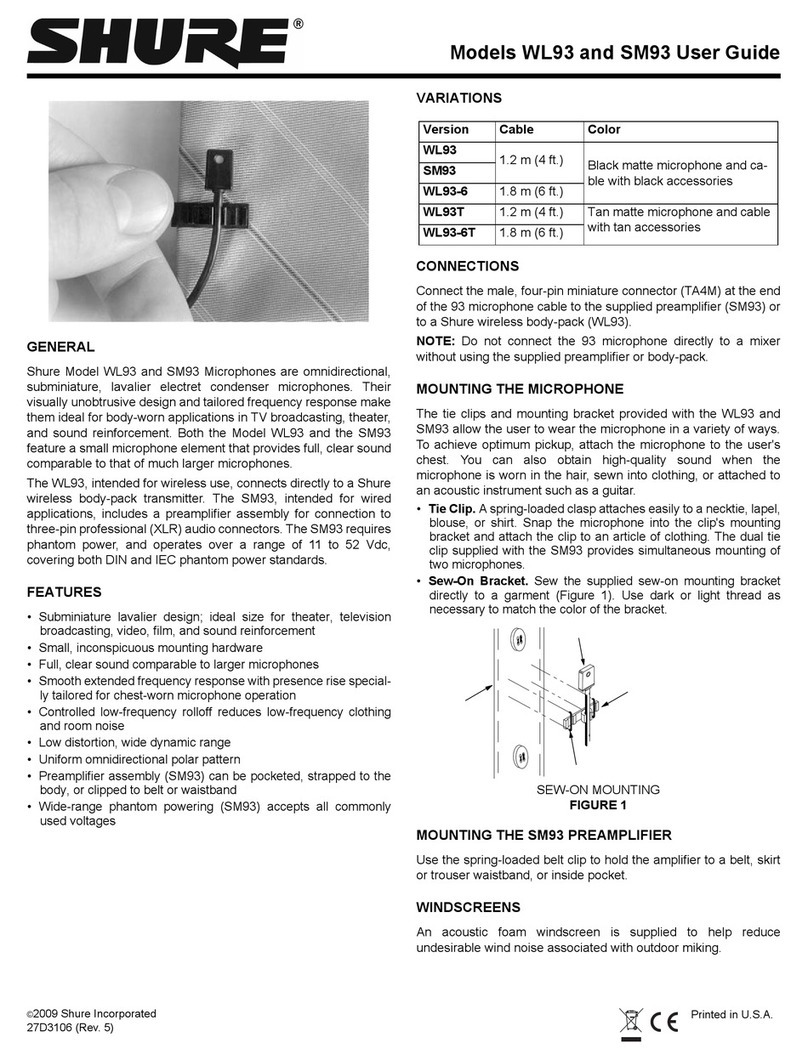 Shure WL93 user guide