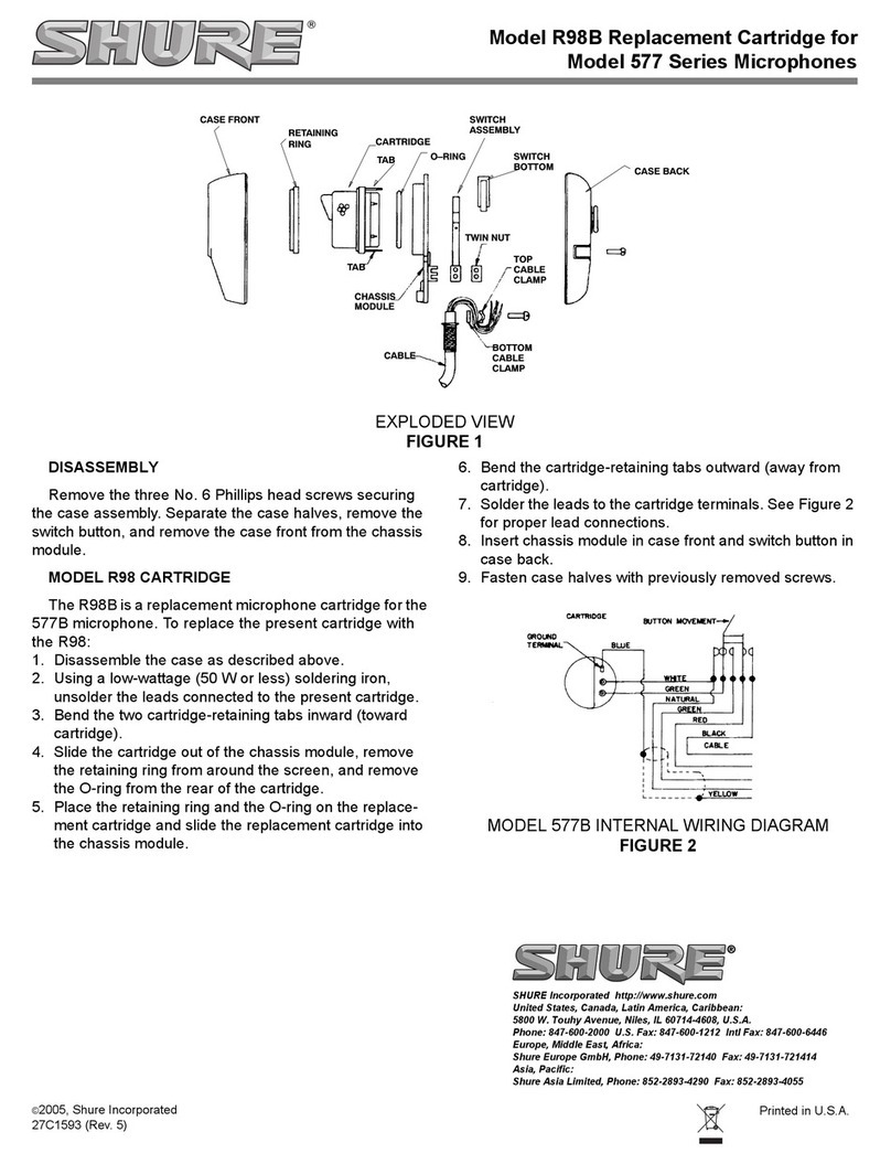 Shure R98B manual