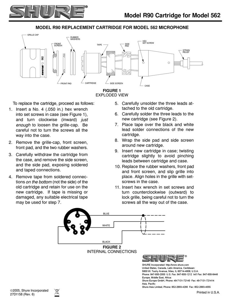 Shure R90 user manual