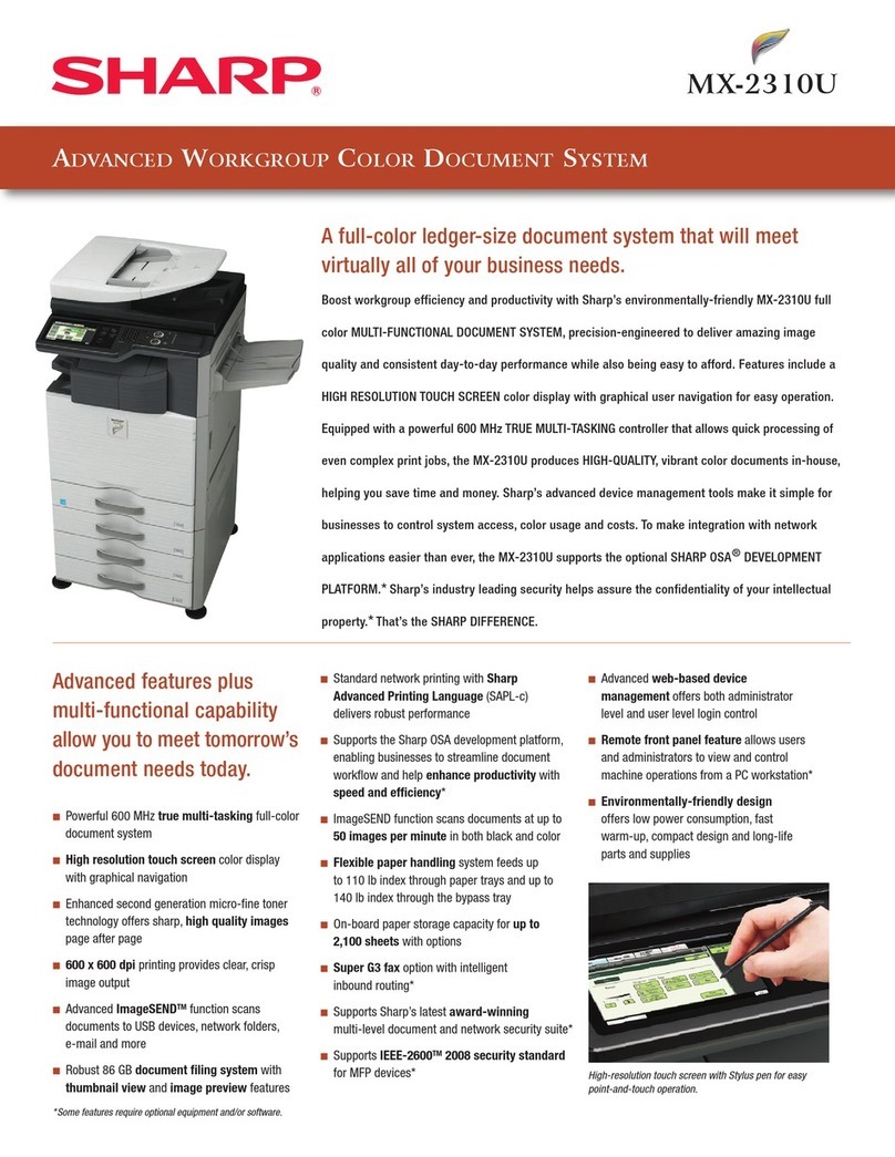 Sharp MX-2310U User manual Sharp MX-2310U User manual
