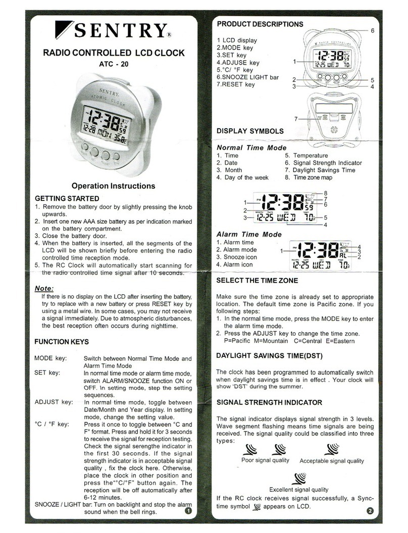 Sentry ATC-20 User manual