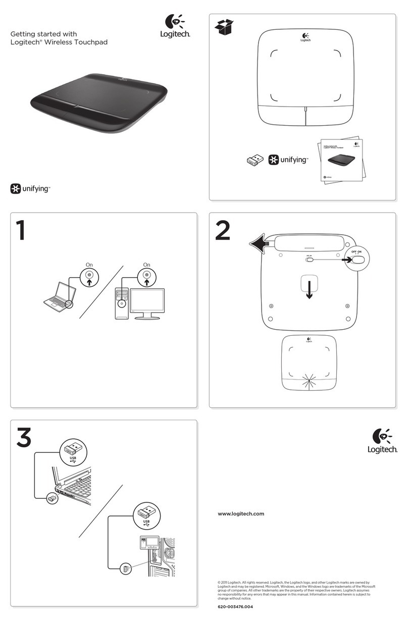 Logitech Wireless Touchpad Getting started guide