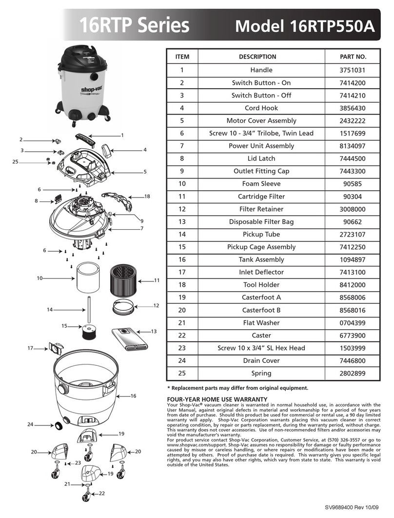 Shop-Vac 16RTP550A specification