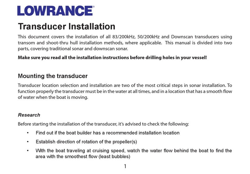 Lowrance Transducer installation guide Lowrance Transducer installation guide