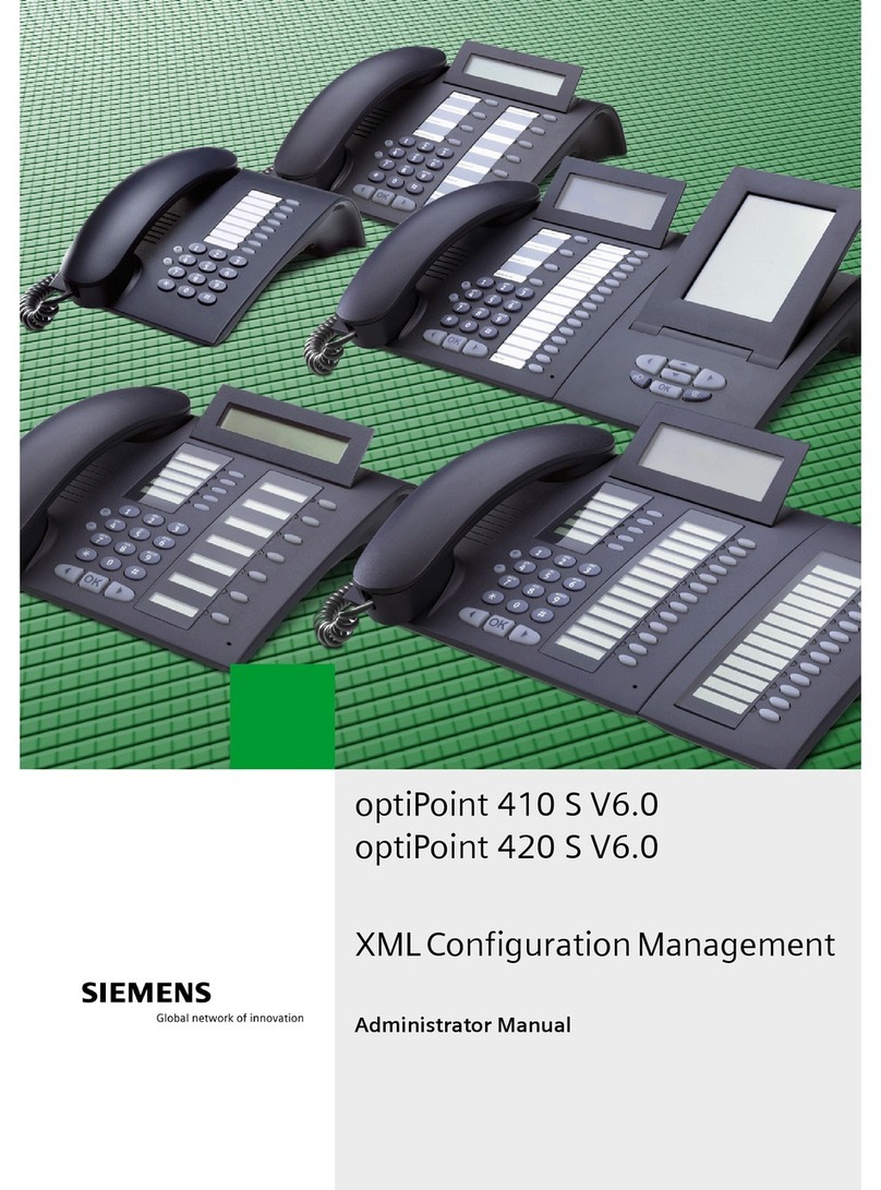 Siemens OPTIPOINT 420 S V6.0 Use and care manual