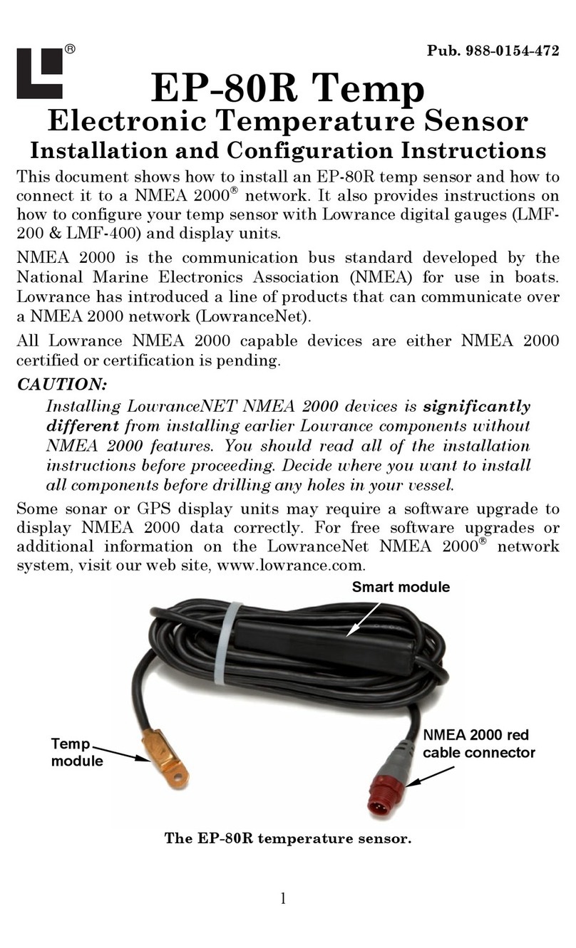 Lowrance EP-80R Temp Quick guide