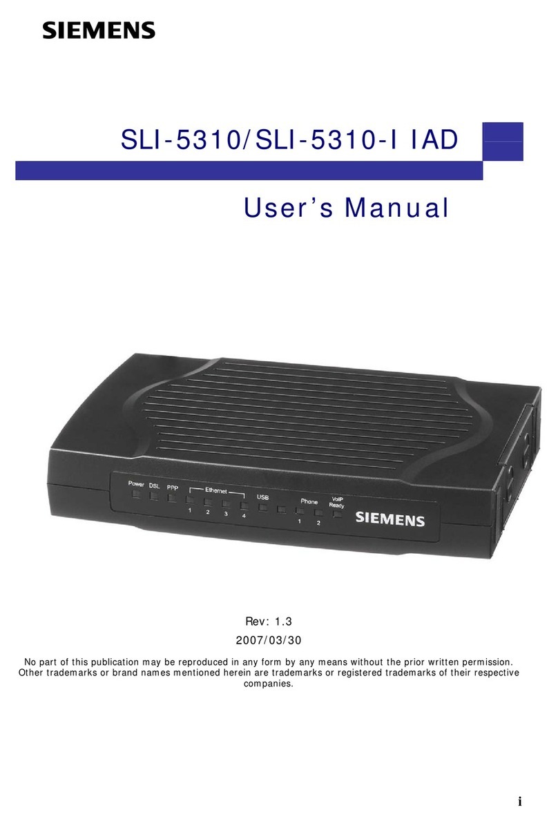 Siemens SLI-5310 User manual