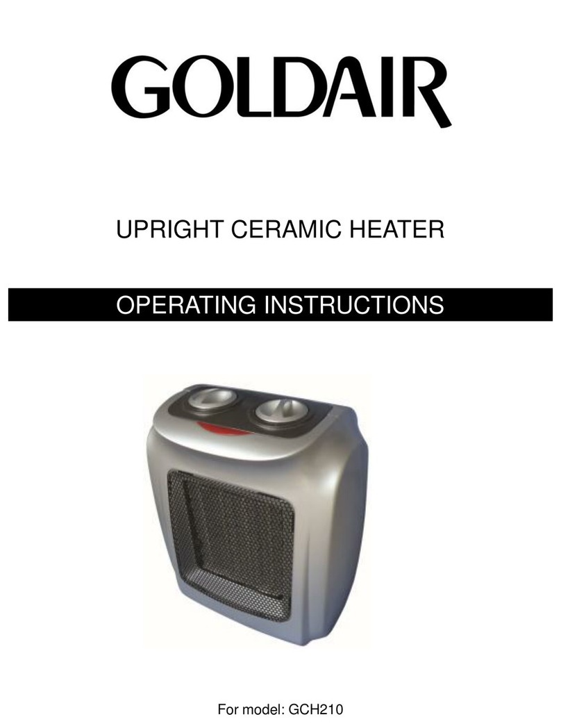 Goldair GCH210 operating instructions