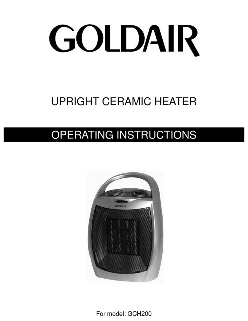 Goldair GCH200 operating instructions