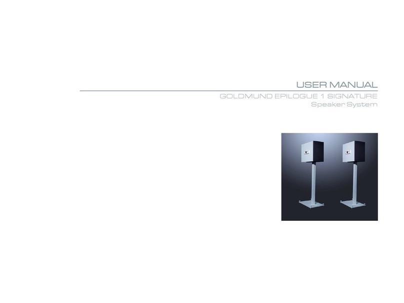 Goldmund EPILOGUE 1 SIGNATURE User manual