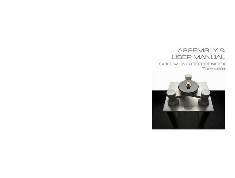 Goldmund REFERENCE II Assembly & user manual