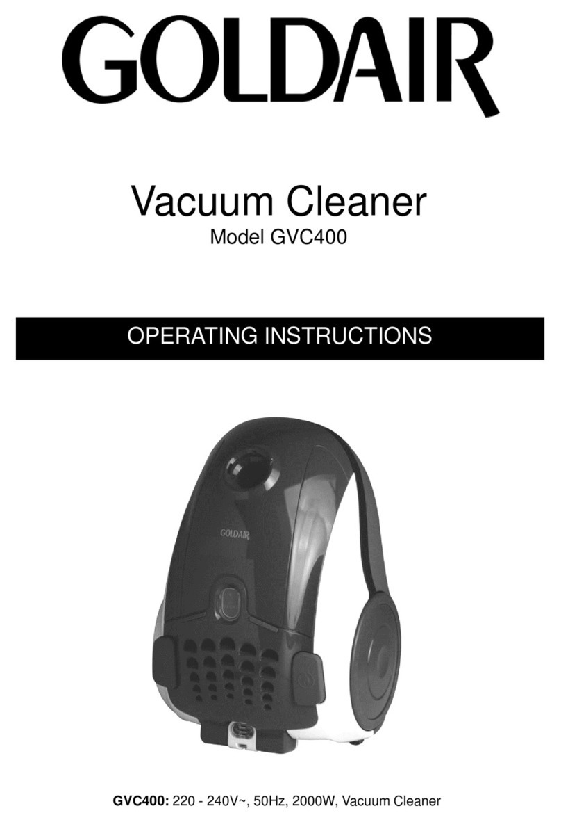Goldair GVC400 operating instructions