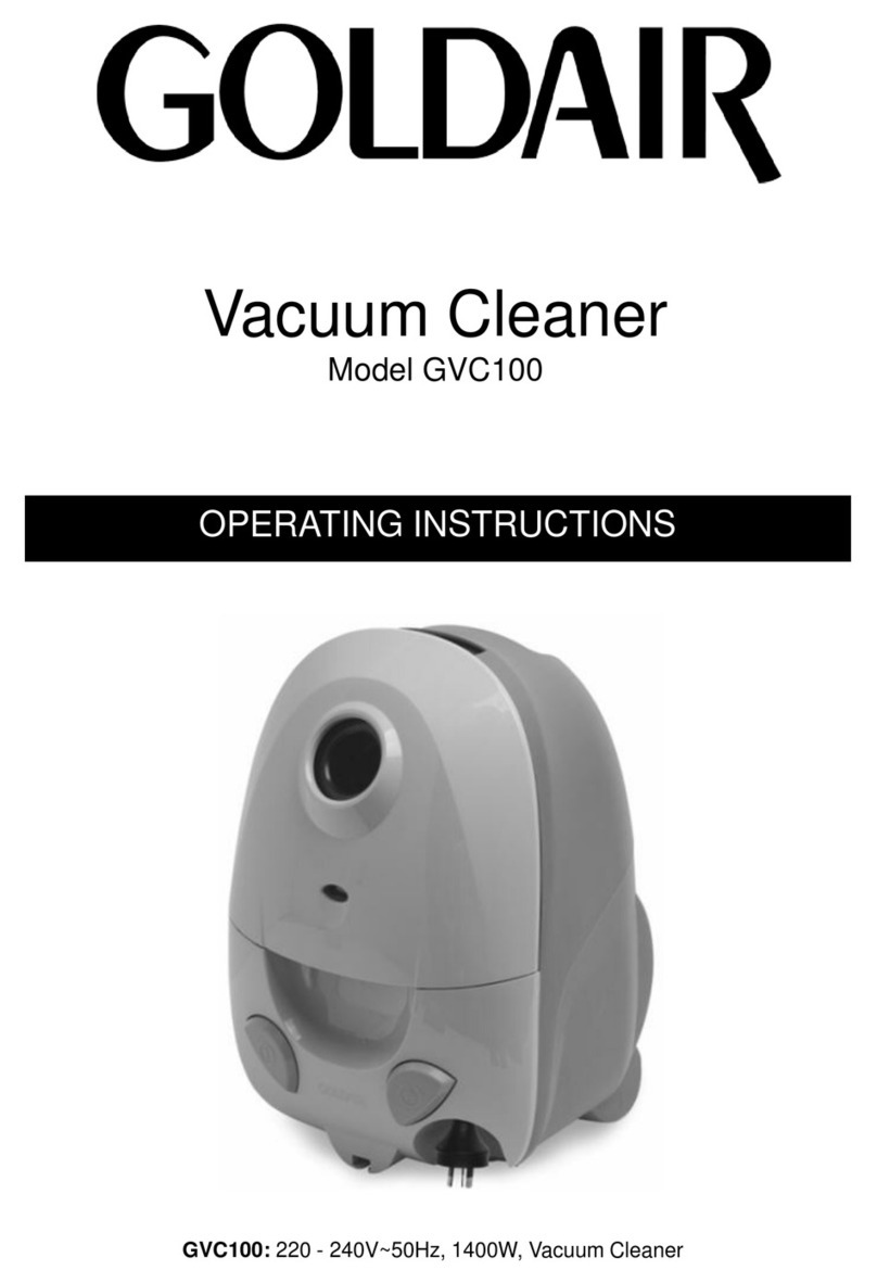 Goldair GVC100 operating instructions