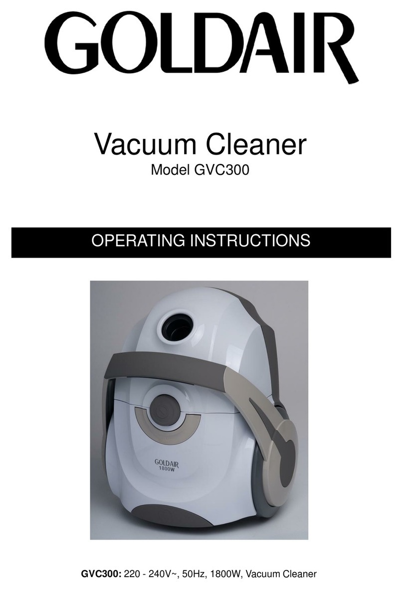 Goldair GVC300 operating instructions